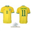 Officiële Voetbalshirt Brazilië Philippe Coutinho 11 Thuis WK 2022 - Heren